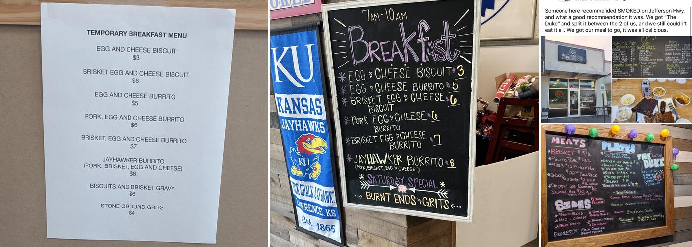Smoked Menu