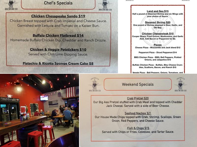 Valhalla Brewing Co Menu