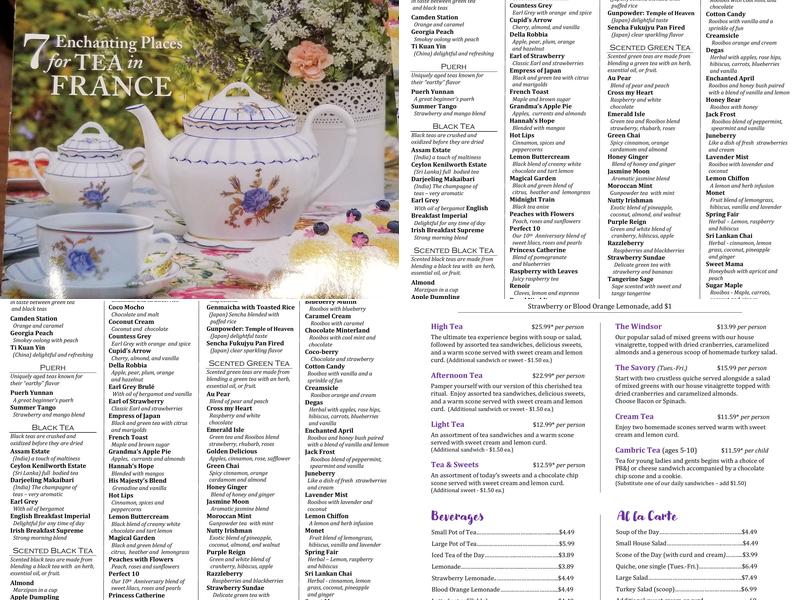 Tea by Two Menu