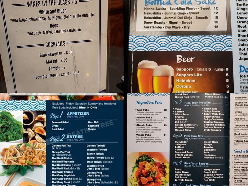 Mizu Asian Bistro Menu