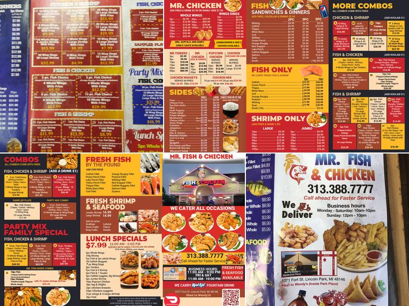 Mr Fish & Chicken Menu