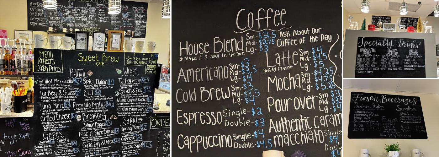 Sweet Brew Café Menu