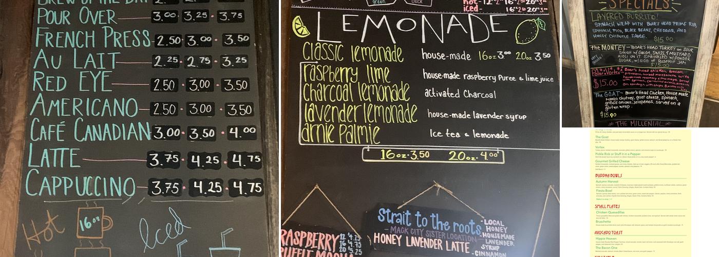 Bird's Eye Outfitters Menu