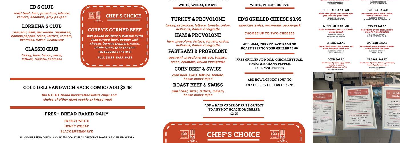 Ed's Kitchen Menu