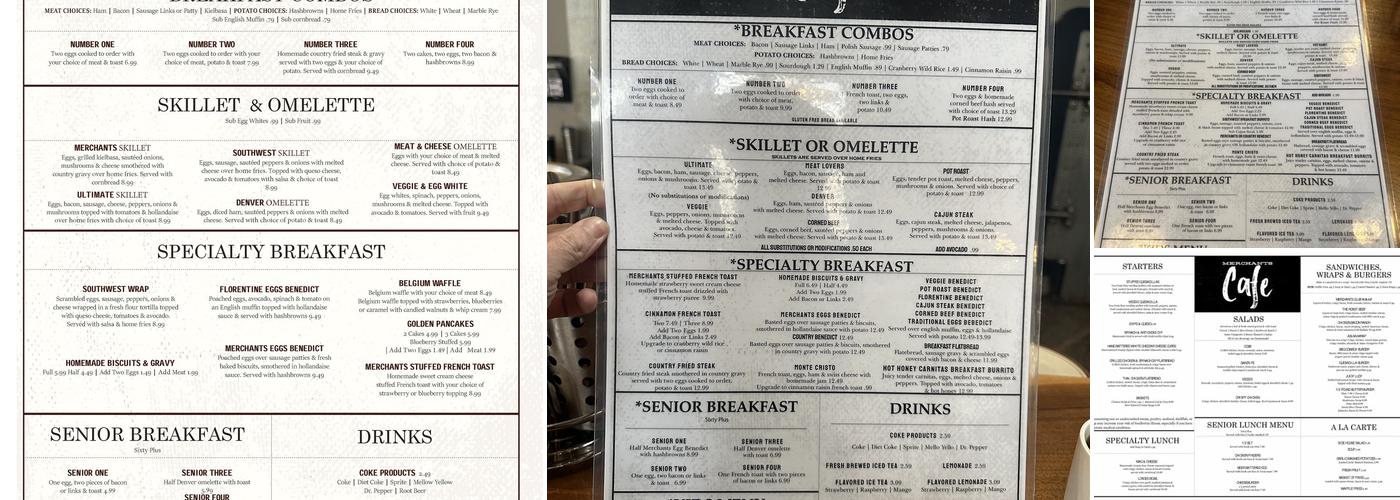 Merchants Cafe Menu