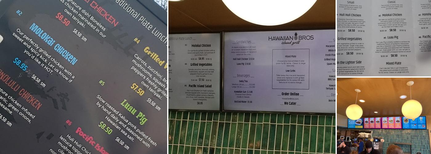 Hawaiian Bros Island Grill Menu