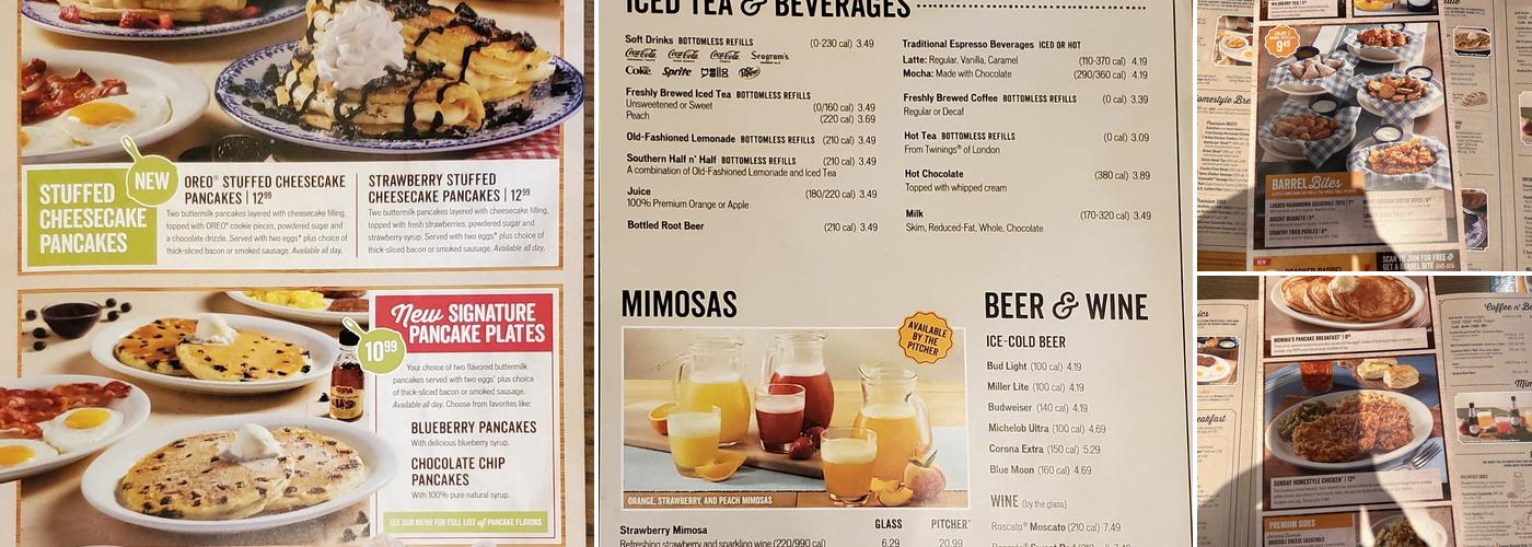 Cracker Barrel Old Country Store Menu