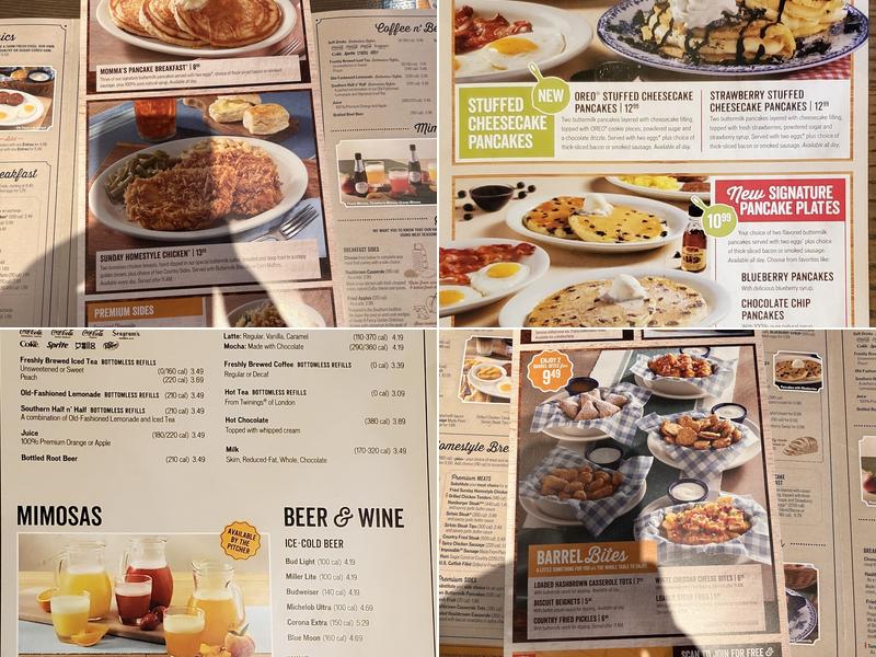 Cracker Barrel Old Country Store Menu
