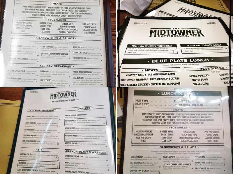 The Midtowner Menu