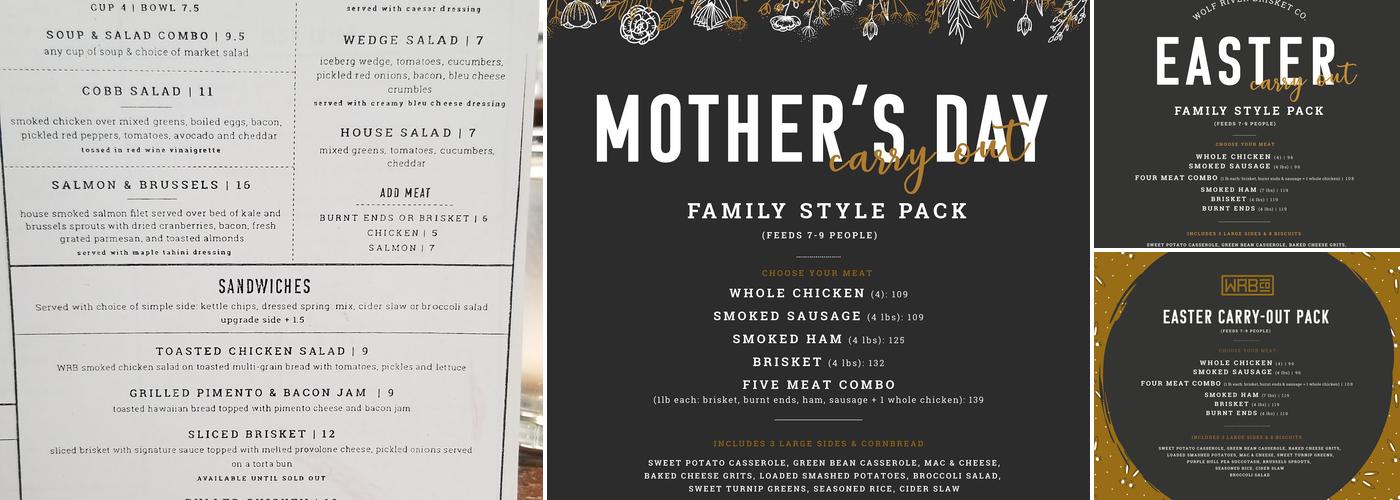 Wolf River Brisket Co. Menu