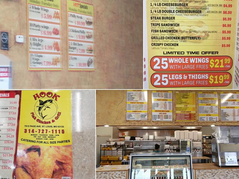Hook Fish Chicken And Grill Menu