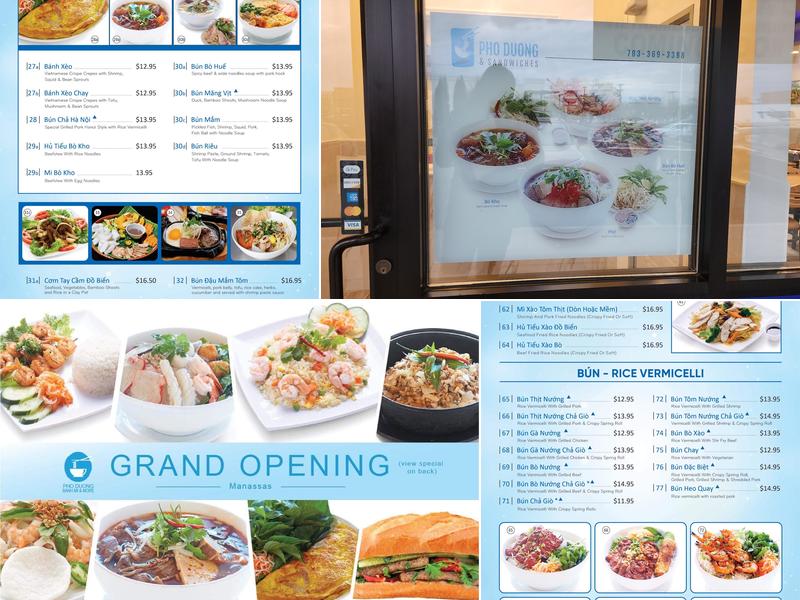 Pho Duong Banh Mi & More Menu