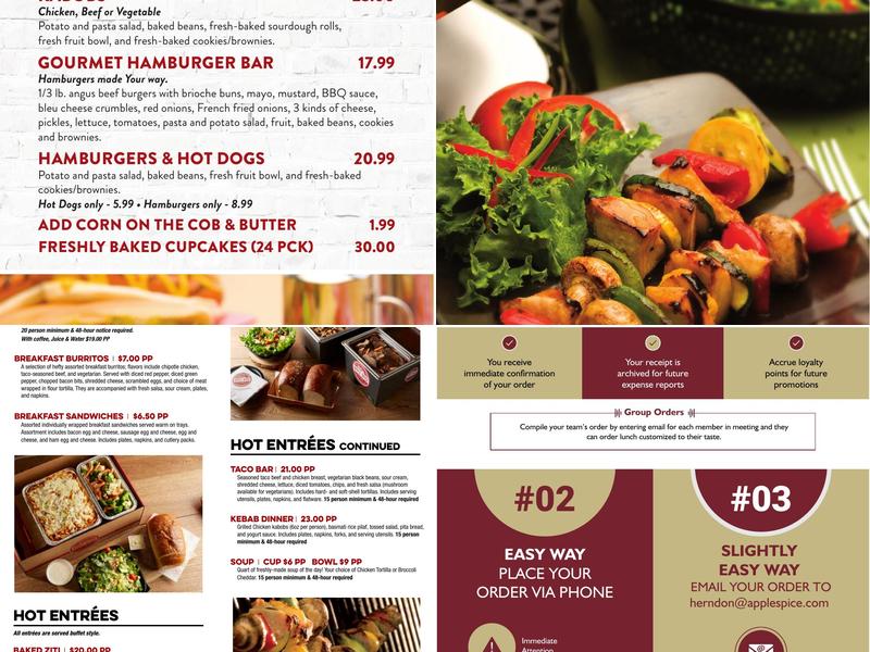 Apple Spice Box Lunch and Catering Menu