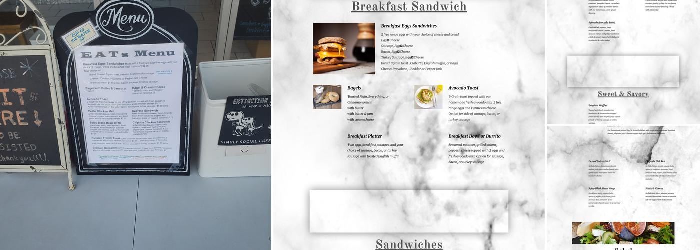 Fairfax Simply Social Coffee Menu