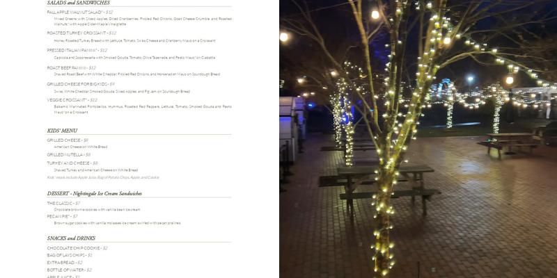 Veritas Vineyards and Winery Menu