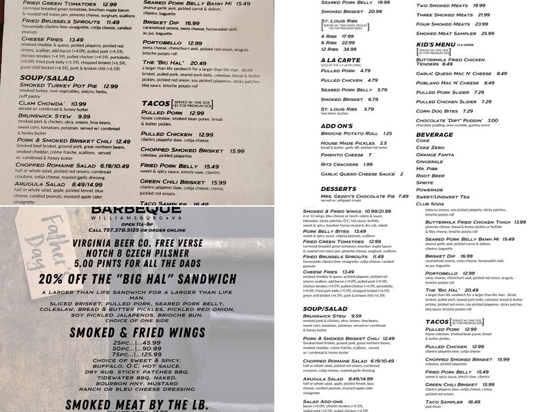Old City Barbeque Menu