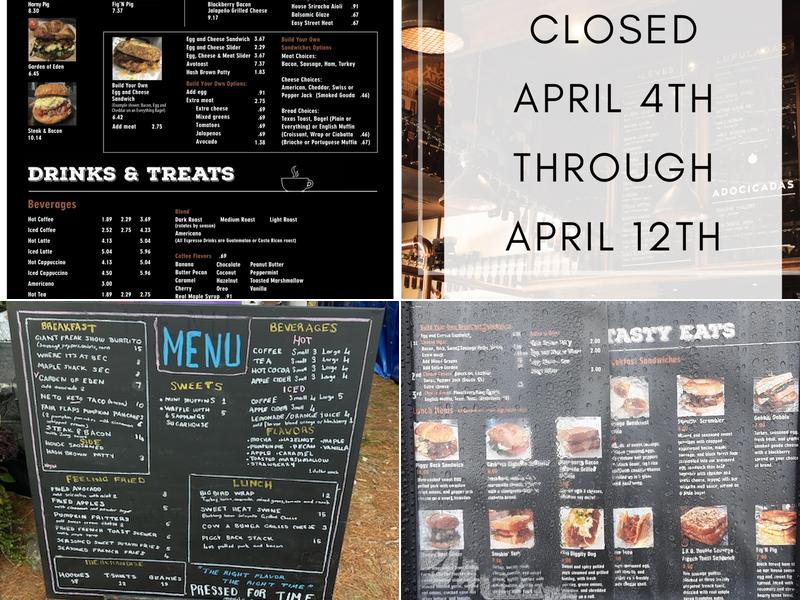 Pressed For Time Mobile Cafe Menu