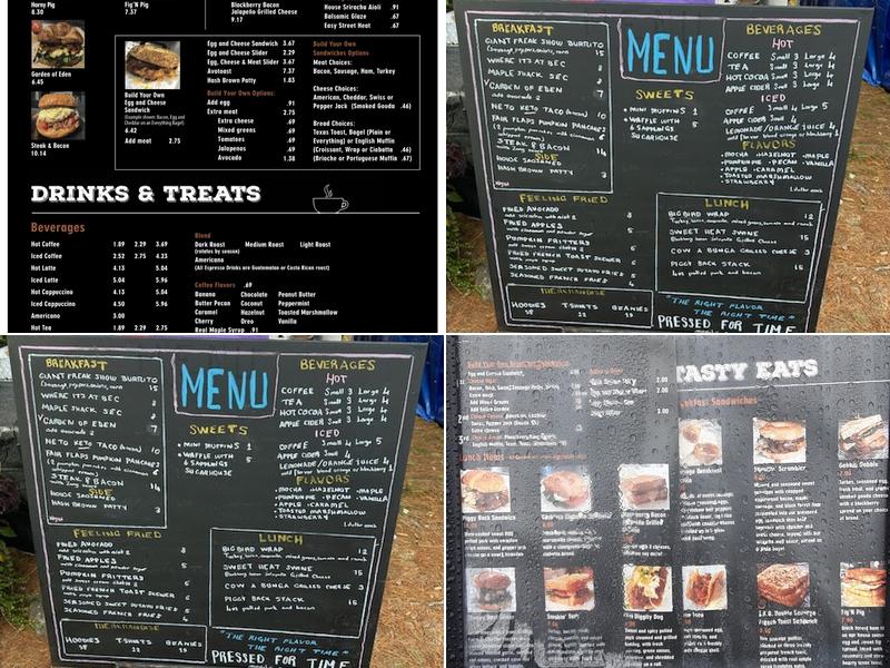 Pressed For Time Mobile Cafe Menu