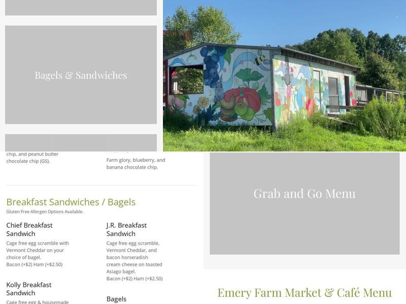 Market & Cafe at Emery Farm Menu
