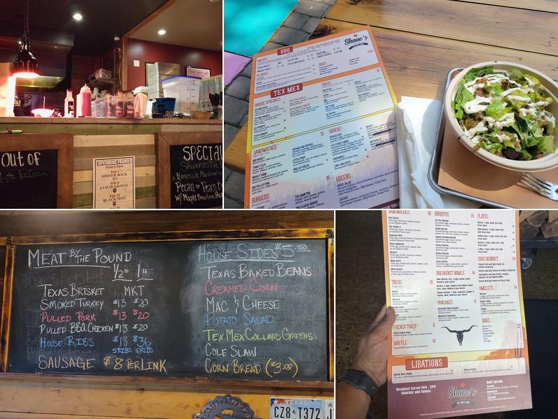Shane's Texas Pit Menu