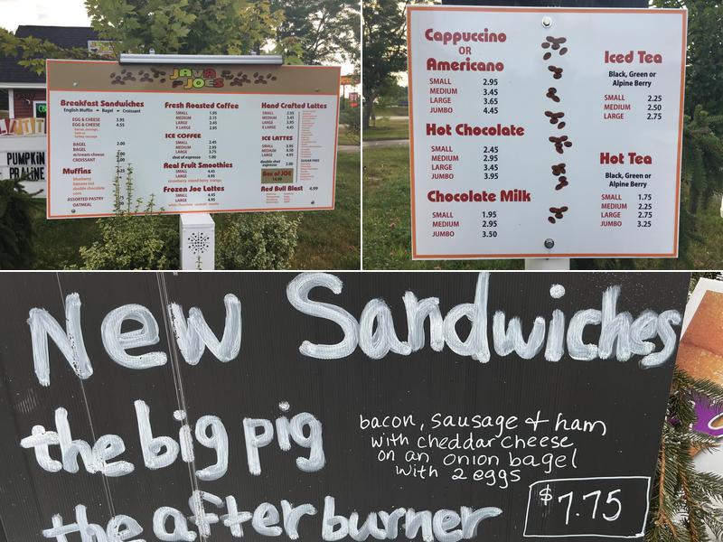 Java Joe's Menu