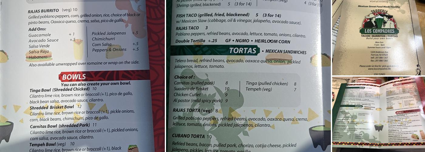 Los Compadres Menu