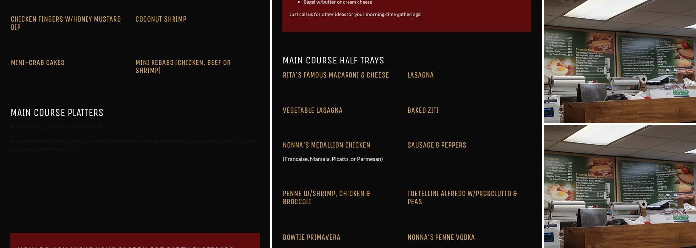 Towne Delicatessen Menu