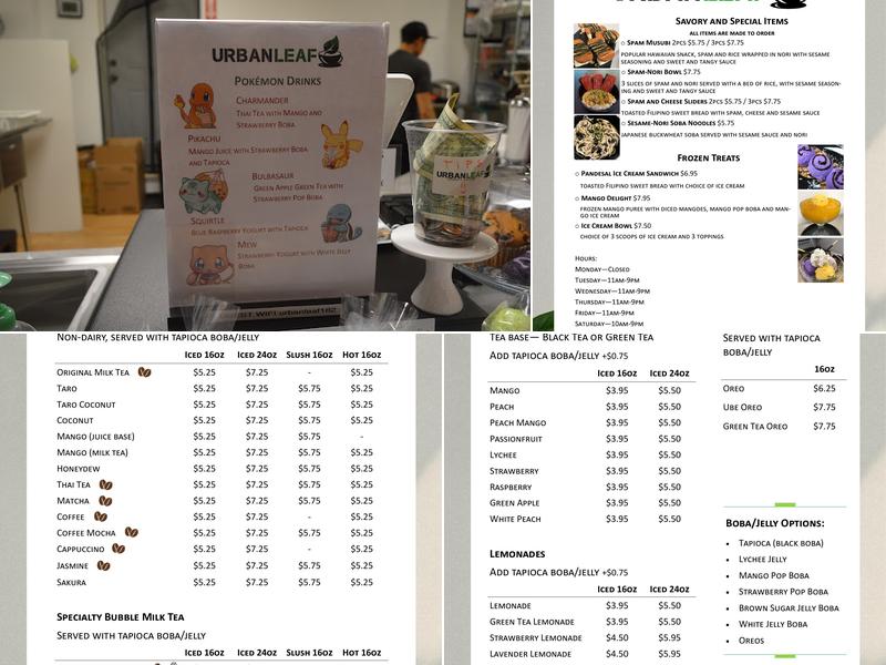 Urban Leaf Cafe Menu