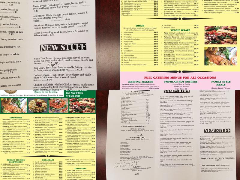 Flanders Bagels Menu