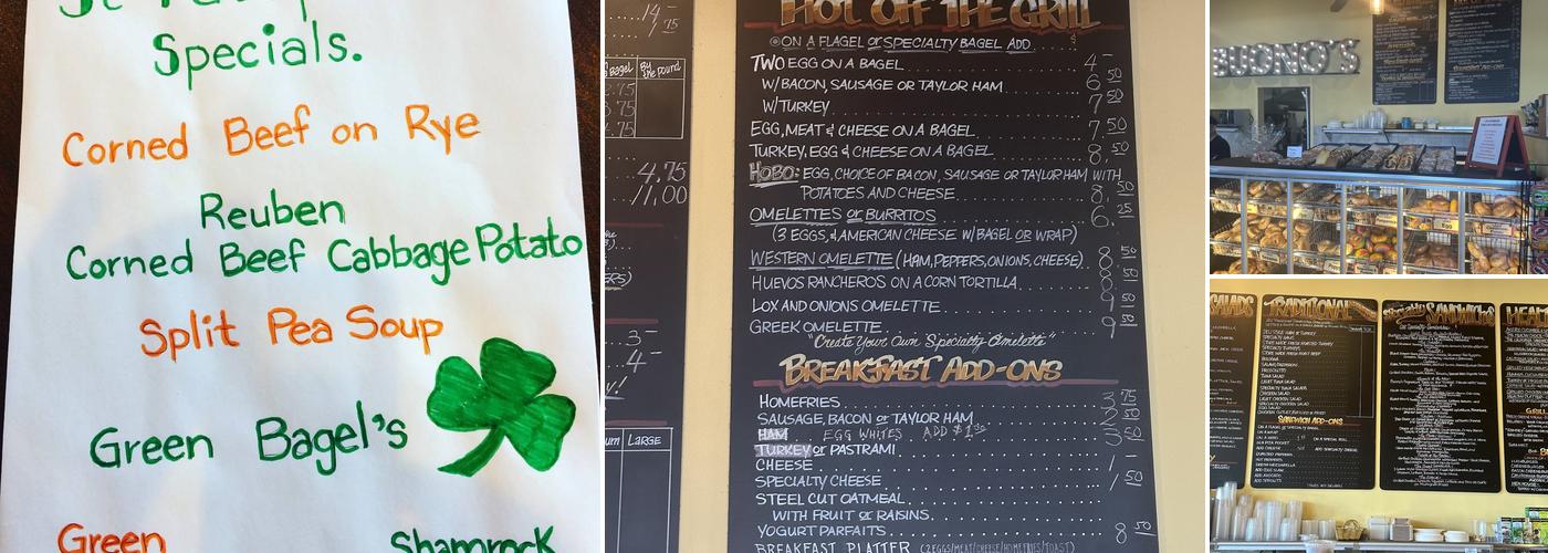 Buono Bagels Menu