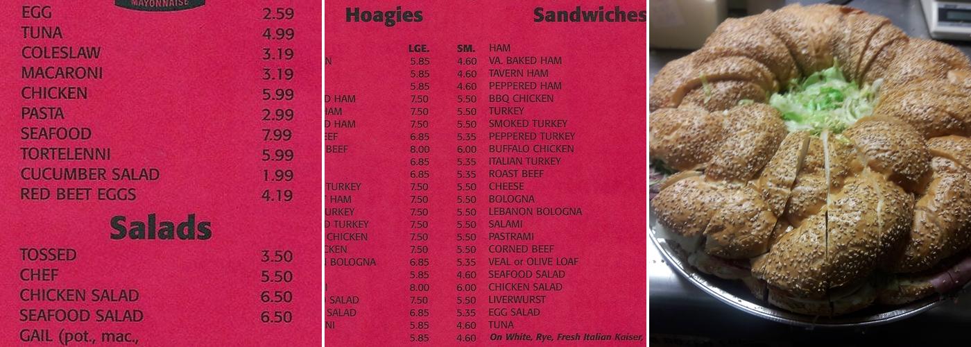 Durham Delicatessen Menu