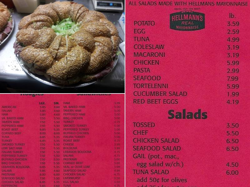 Durham Delicatessen Menu