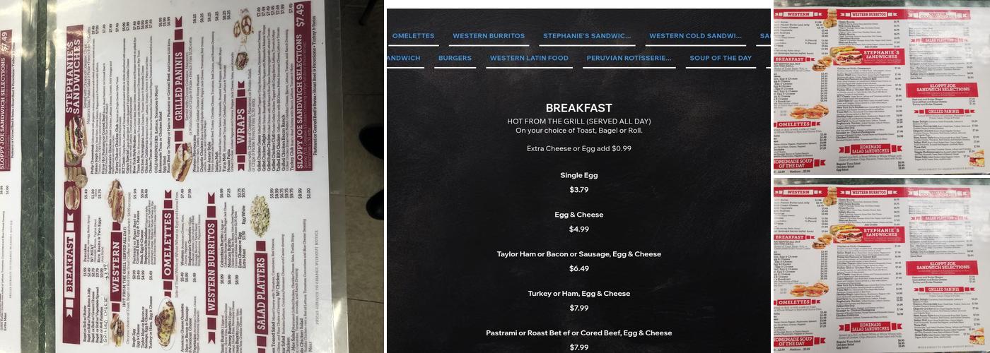 STEPHANIES DELI Menu