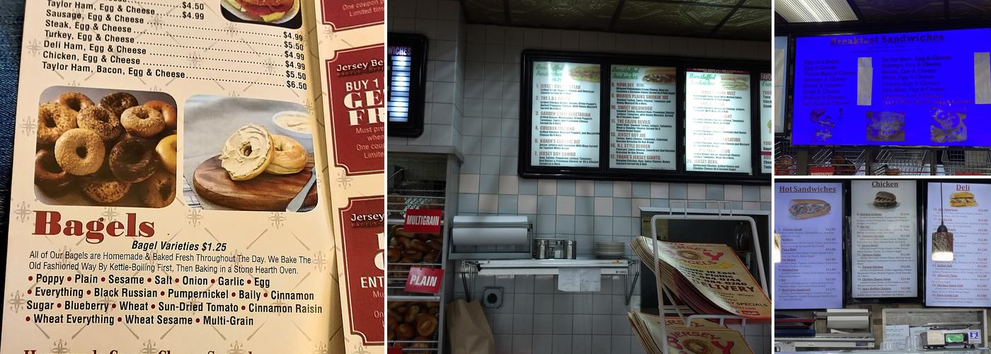 Jersey's Best Bagels Menu