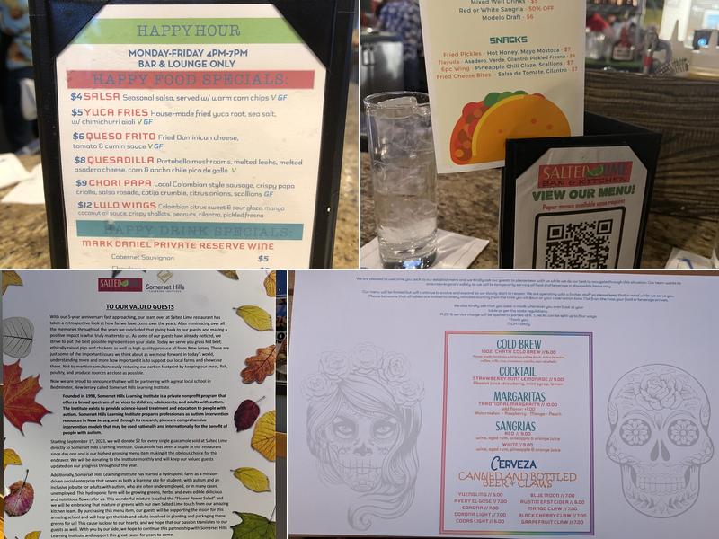 Salted Lime Bar & Kitchen Menu