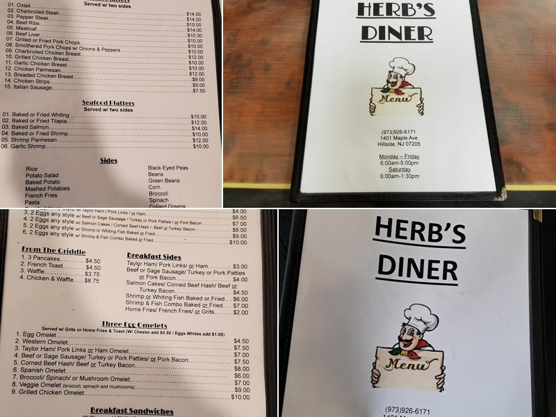 Herb's Diner Menu