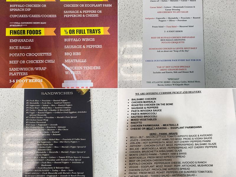 Muriale's Trattoria & Italian Delicacies Menu