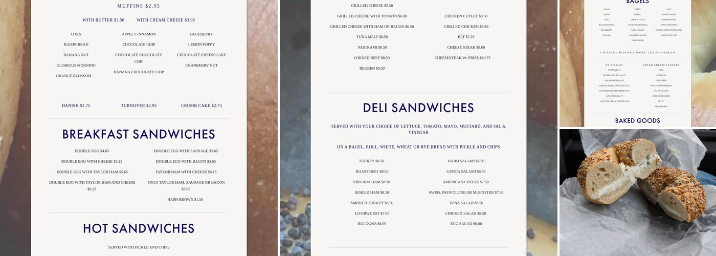 Bagel Bistro Menu