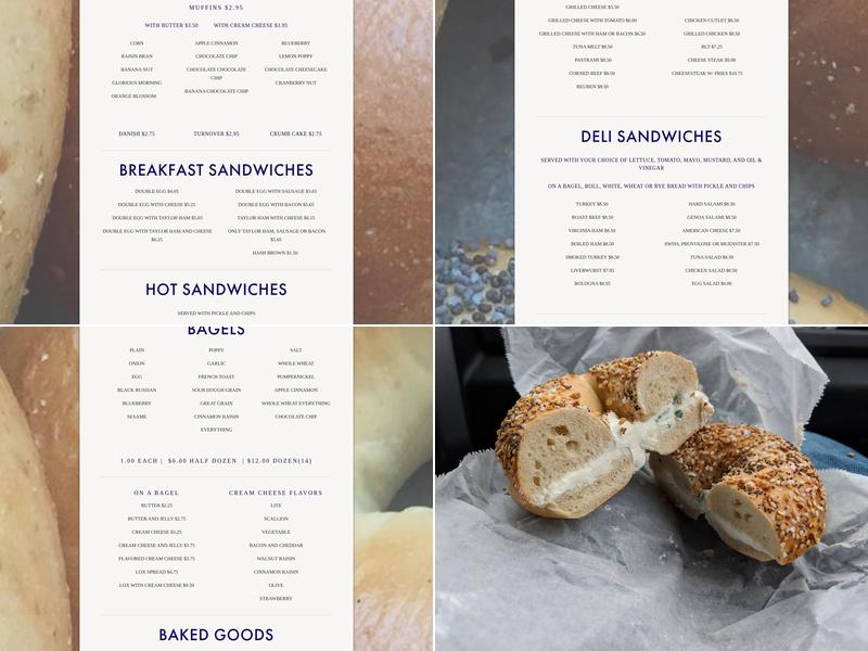 Bagel Bistro Menu
