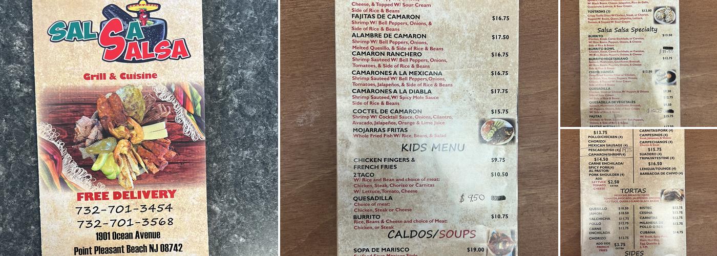 Salsa Salsa Menu