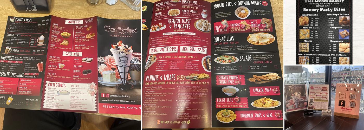 Tres Leches Bakery Menu