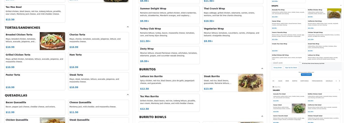 Lettuce Inn Juice Bar Menu