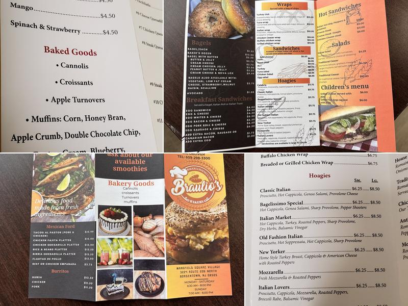 Bagelissimo Menu