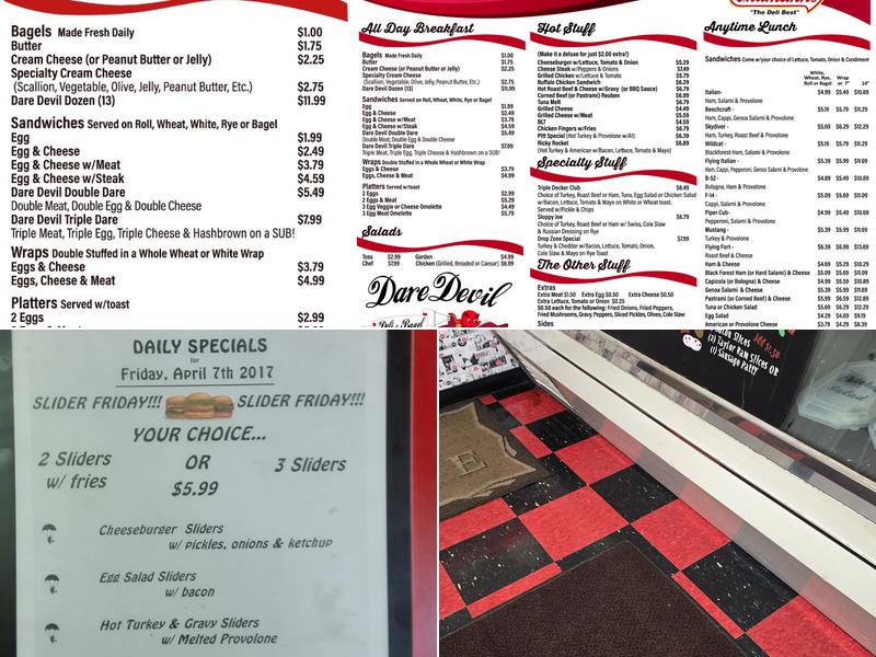 DareDevil Deli & Bagel Menu
