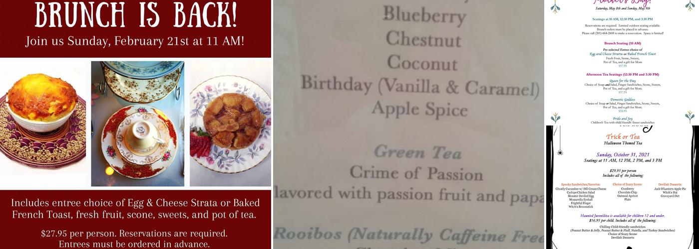 Harmony Tea Room Menu