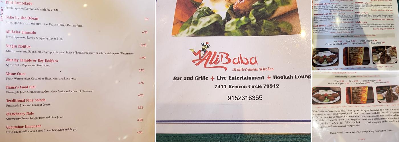 Ali Baba Mediterranean Kitchen Menu