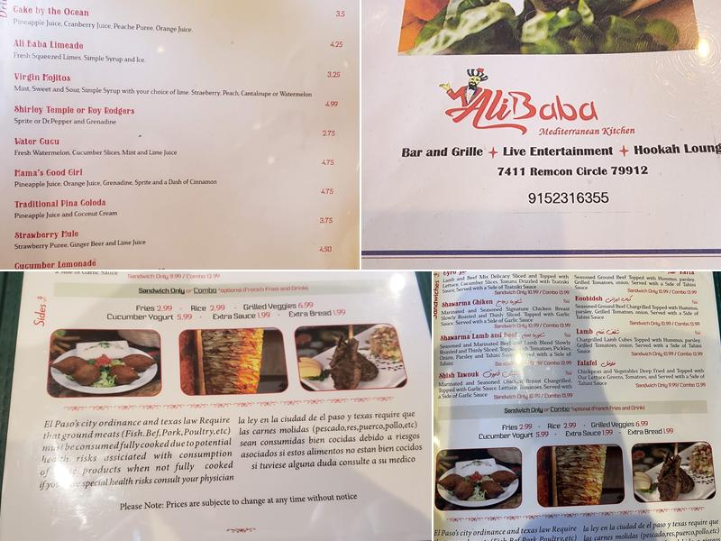 Ali Baba Mediterranean Kitchen Menu