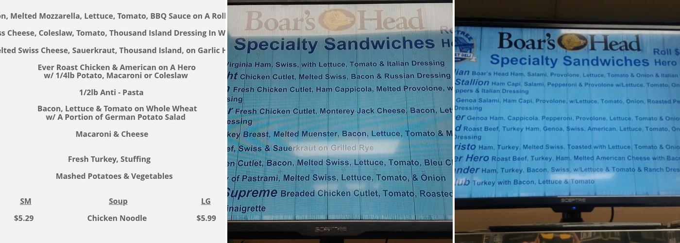 Captree Gourmet Deli Menu