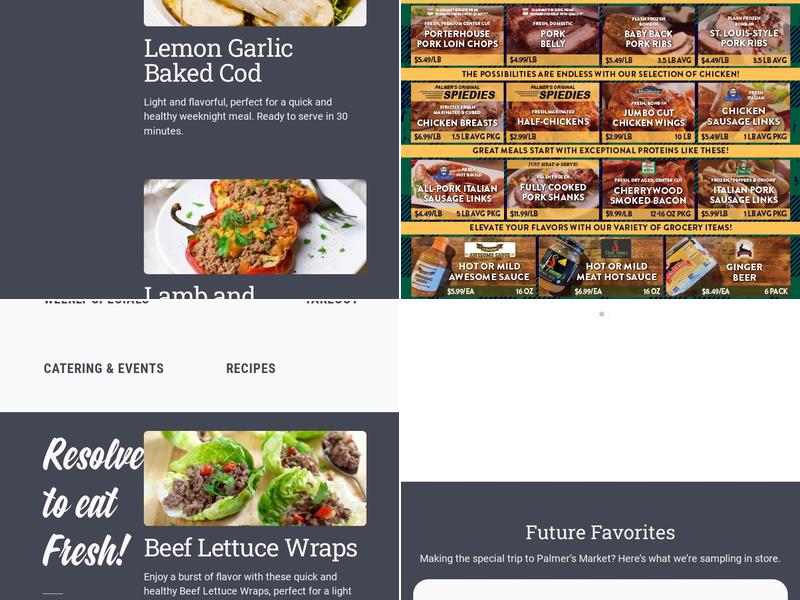 Palmer's Direct To You Market Menu