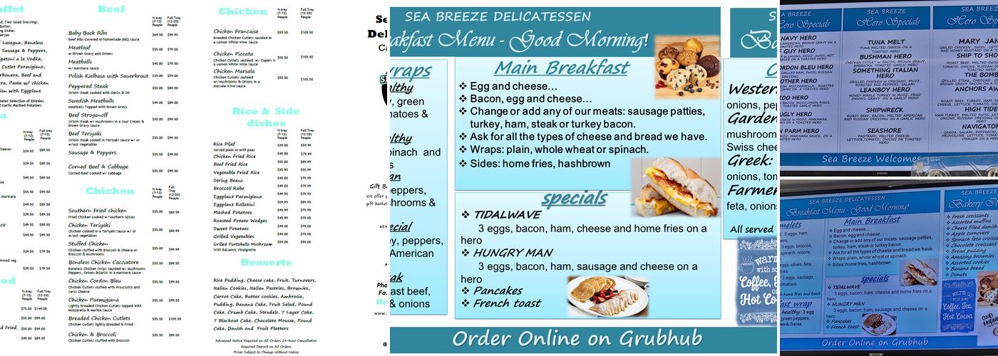 Sea Breeze Deli Menu
